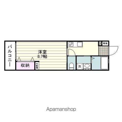 アルシュ鴨池(1K/1階)の間取り写真