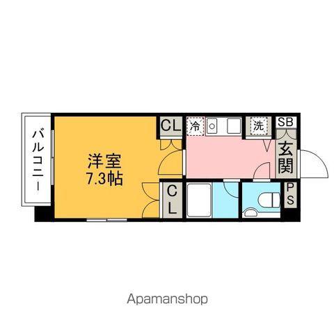 コンフォール高宮東(1K/3階)の間取り写真