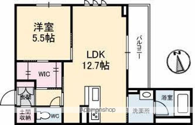 グランベレオ木太(1LDK/3階)の間取り写真