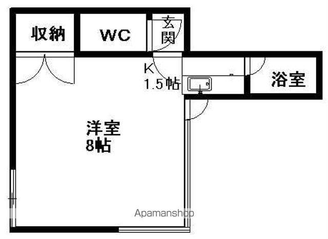 白石本通クラブハウス(1K/2階)の間取り写真
