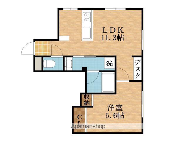 第二八木ビル(1LDK/3階)の間取り写真