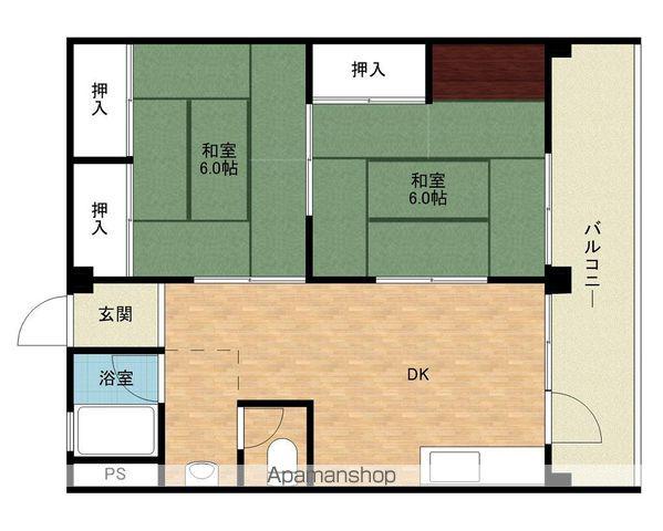 はまゆう物産株式会社(2DK/2階)の間取り写真