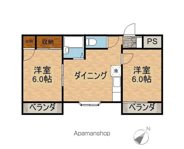 たいしん岩槻ハイツ(2DK/3階)の間取り写真