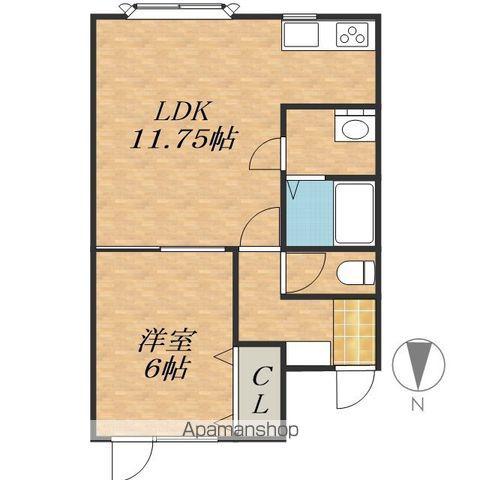 トゥインクル2(1LDK/1階)の間取り写真
