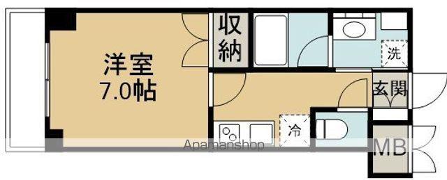 ソライエアイル新河岸(1K/3階)の間取り写真