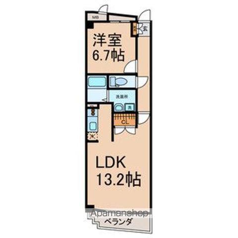 CREAR F(1LDK/1階)の間取り写真