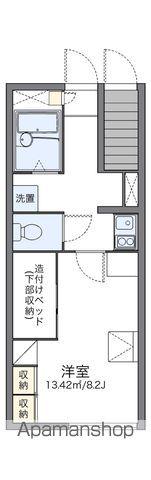レオパレスフローラⅣ(1K/1階)の間取り写真
