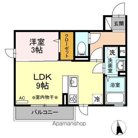 ベラヴィータ(1LDK/2階)の間取り写真