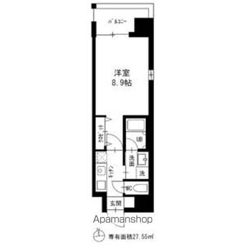 ステージグランデ山王(1K/6階)の間取り写真