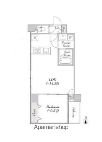 ルミーク大山(1LDK/1階)の間取り写真