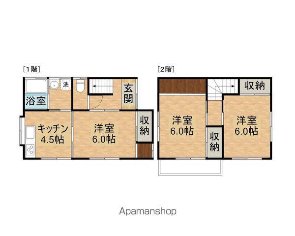 日豊本線 都城駅 バス乗車時間：10分 上ノ原バス停で下車 徒歩9分 2階建 築33年(3DK)の間取り写真