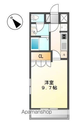 レジデンス(1K/1階)の間取り写真