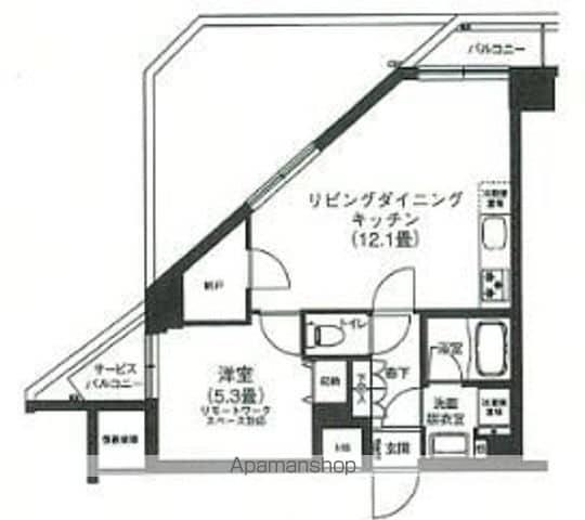 アイルプレミアム押上ノルド(1LDK/5階)の間取り写真