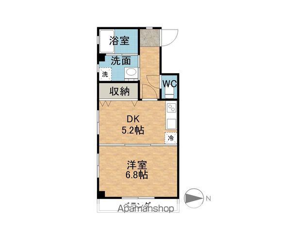 モルゲン駅東(1DK/6階)の間取り写真