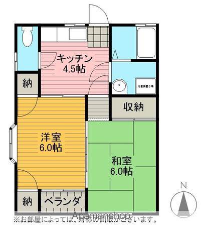 第2光メゾン(2K/2階)の間取り写真