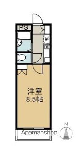 ブロードヒルⅡ(1K/3階)の間取り写真