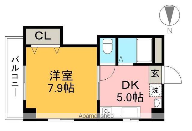 メゾン・デュ・ソレイⅡ(1DK/3階)の間取り写真