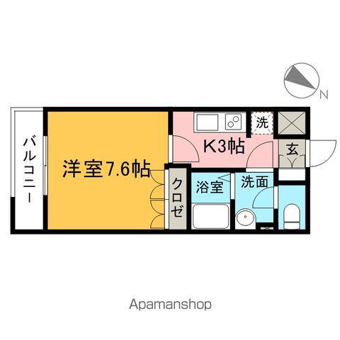 チェリーブロッサム(1K/2階)の間取り写真