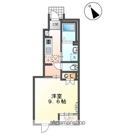 グランドゥール別所(1K/1階)の間取り写真