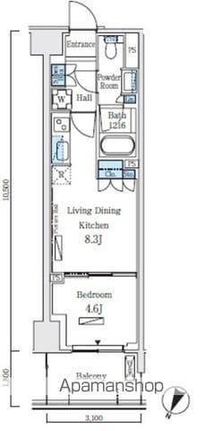 ロイヤルパークス赤羽ノース(1LDK/5階)の間取り写真