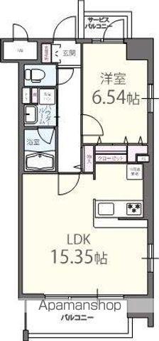 クンラボーロ(1LDK/7階)の間取り写真