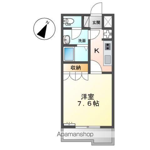 グランチェスタ(1K/2階)の間取り写真