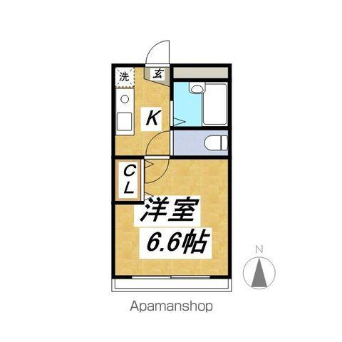 イルソーレ氷川台(1K/2階)の間取り写真