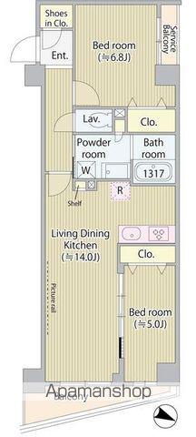 グラススペース(2LDK/2階)の間取り写真