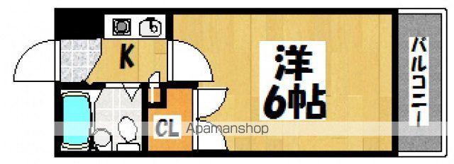 メゾン江波(1K/1階)の間取り写真
