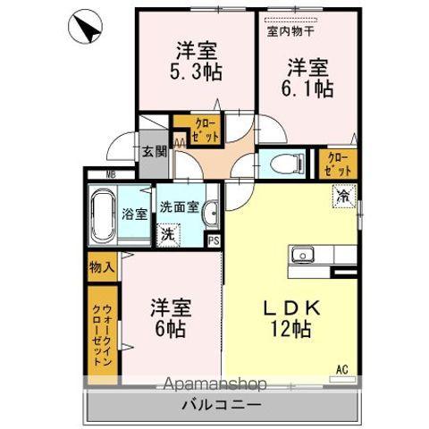 MONTE AT U(3LDK/3階)の間取り写真