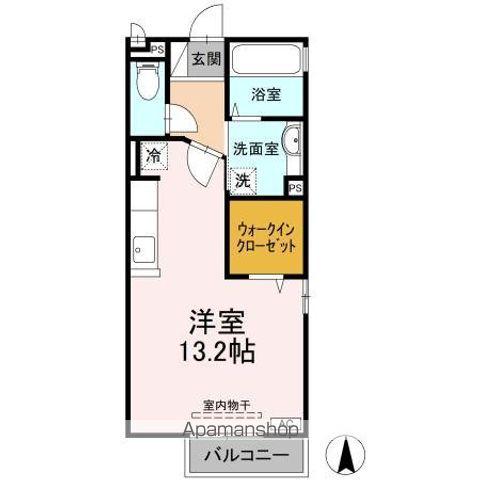 カサペルテ余戸(ワンルーム/2階)の間取り写真