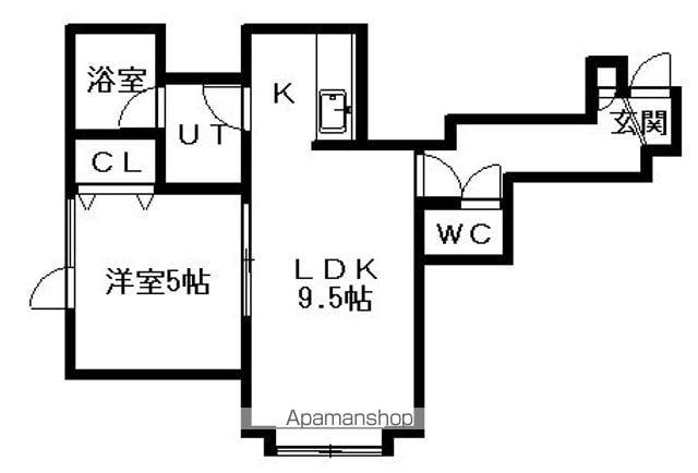 パシフィック・オーシャン(1LDK/1階)の間取り写真