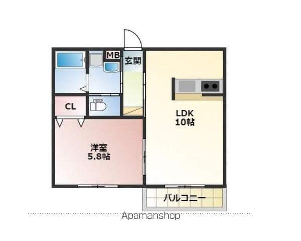 SAINT JURIEN VILLAGE(1LDK/3階)の間取り写真