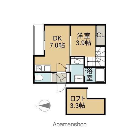 ア・ラ・メゾン(1DK/2階)の間取り写真