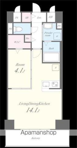 博多グランドレジデンス(1LDK/10階)の間取り写真