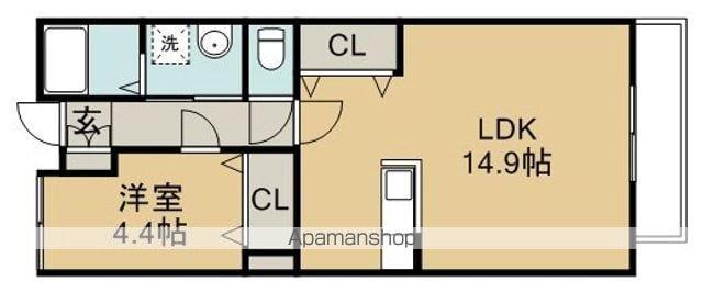 AZUL駅前(1LDK/2階)の間取り写真