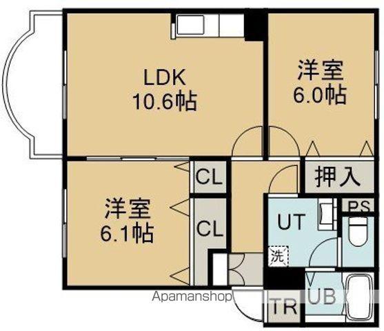 メゾンSAKURAⅡ(2LDK/4階)の間取り写真