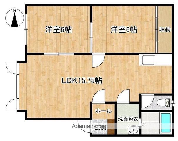 QUATTRO(2LDK/2階)の間取り写真