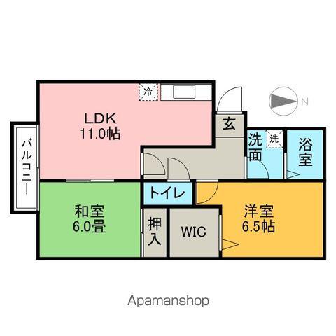 グレースコート国分Ⅰ(2LDK/3階)の間取り写真