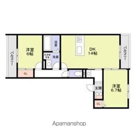 BELL FEMME SATO(2LDK/3階)の間取り写真