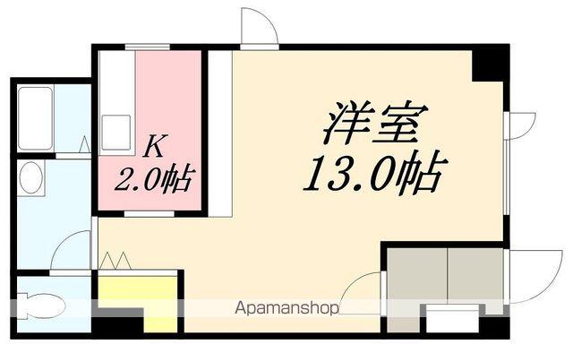 オークヴィレッジ(1K/1階)の間取り写真