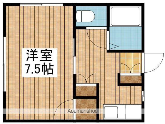 カーサ栗の木(1K/1階)の間取り写真