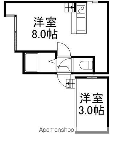 RAD NⅠ(1K/2階)の間取り写真