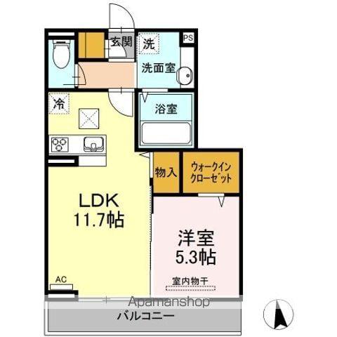 セジュールSAYA(1LDK/1階)の間取り写真