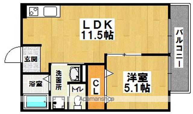 FSTYLE羽衣1号棟(1LDK/1階)の間取り写真