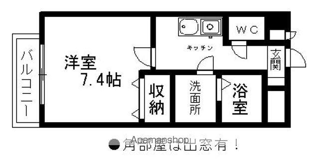 アヴァンティ(1K/1階)の間取り写真