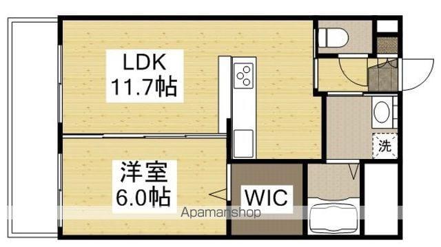 CON BRIO 高柳(1LDK/1階)の間取り写真