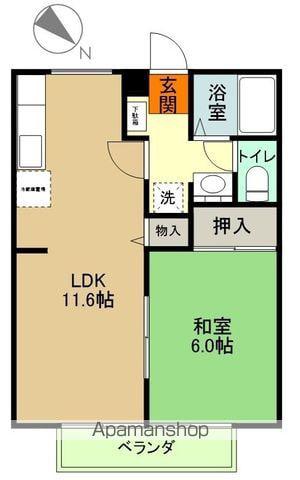 メゾンドTM(1LDK/2階)の間取り写真