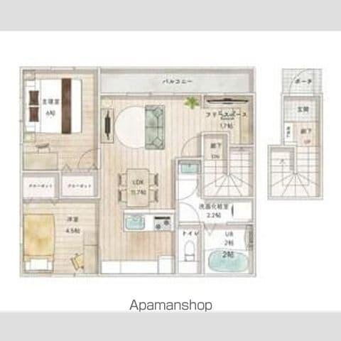 リーブルファイン東武動物公園駅(2LDK/2階)の間取り写真