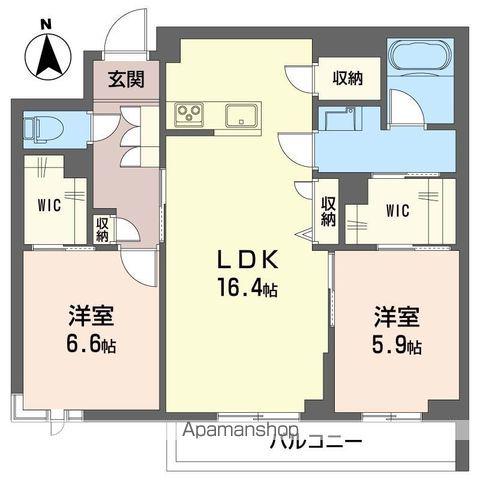 武蔵野線 武蔵浦和駅 徒歩12分 3階建 築1年(2LDK/2階)の間取り写真